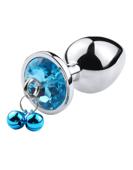 Plug bijou aluminium bleu avec clochettes Taille M - RY-002-A-ZB Plug bijou aluminium bleu avec clochettes Taille M - RY-002-A-ZB