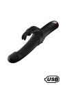 PLAYER, Vibromasseur Rabbit USB, silicone médical doux et lisse, doté de 10 modes de vibration - MS219BLK