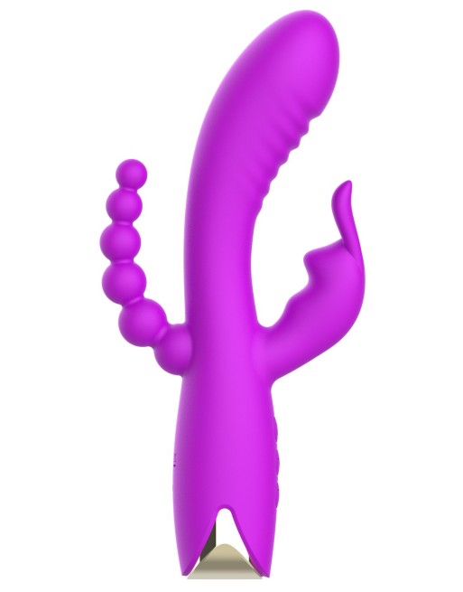 Vibromasseur triple stimulation très puissant violet USB - WS-NV062PUR Vibromasseur triple stimulation très puissant violet USB - WS-NV062PUR