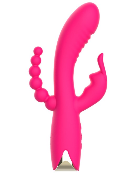 Vibromasseur triple stimulation très puissant rose USB - WS-NV062PNK Vibromasseur triple stimulation très puissant rose USB - WS-NV062PNK