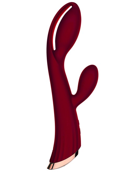 Vibromasseur rouge avec stimulateur de clitoris LRIS USB - LRISRED Vibromasseur rouge avec stimulateur de clitoris LRIS USB - LRISRED