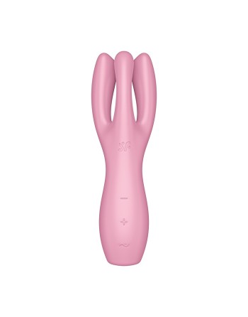Vibromasseur point G avec stimulateur de clitoris USB rose Threesome 3 Satisfyer - CC597778