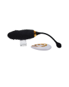 HAPPY, Un Œuf vibrant long USB avec télécommande, dans un silicone médical doux et lisse - B70BLK