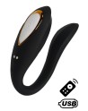 OSMOSE, stimulateur pour couple USB, à double tête, avec télécommande, en silicone médical - BQ602BLK