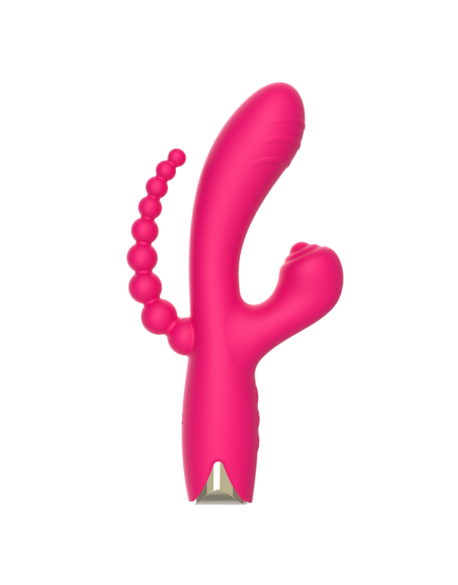 Vibromasseur triple stimulation USB rose Snappy Bunny - WS-NV062CPNK Vibromasseur triple stimulation USB rose Snappy Bunny - WS-NV062CPNK