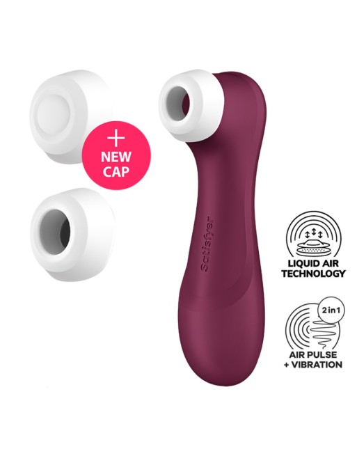 Stimulateur de clitoris 2 embouts avec techonologie Liquid Air Pro 2 Generation 3 rouge USB Satisfyer - CC597814 Stimulateur de clitoris 2 embouts avec techonologie Liquid Air Pro 2 Generation 3 rouge USB Satisfyer - CC597814