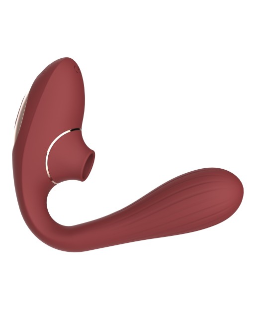 2 en 1 stimulateur de clitoris sur membrane et vibromasseur point G USB bordeau flexible DINA - WS-NV017WIN 2 en 1 stimulateur de clitoris sur membrane et vibromasseur point G USB bordeau flexible DINA - WS-NV017WIN