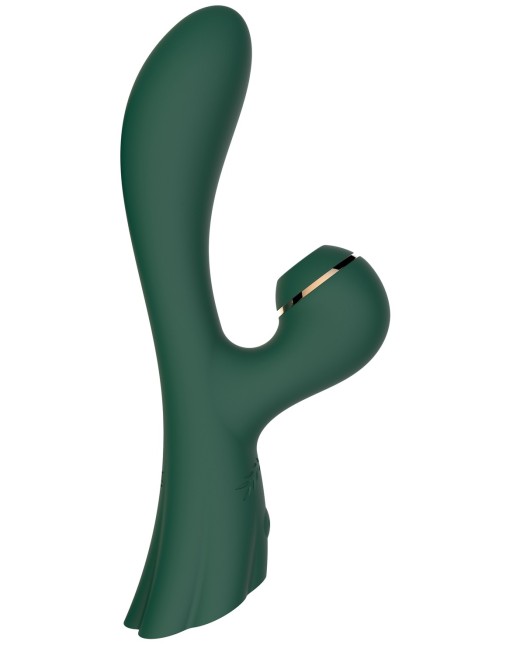 Vibromasseur double stimulation point G et clitoris par vibrations membrane vert USB - FAIRYGREEN Vibromasseur double stimulation point G et clitoris par vibrations membrane vert USB - FAIRYGREEN