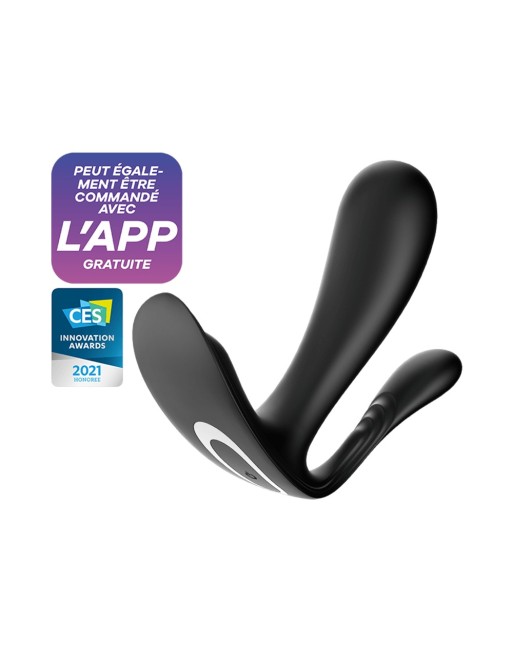 3 en 1 Vibromasseurs et stimulateur clitoridien noir connecté Top Secret Satisfyer - CC597754 3 en 1 Vibromasseurs et stimulateur clitoridien noir connecté Top Secret Satisfyer - CC597754
