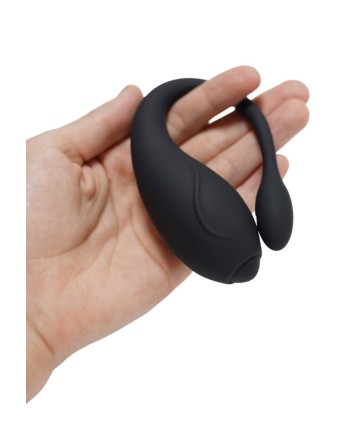 TANDEM Noir, stimulateur pour couple USB avec télécommande en silicone médical  - BQ125BLK