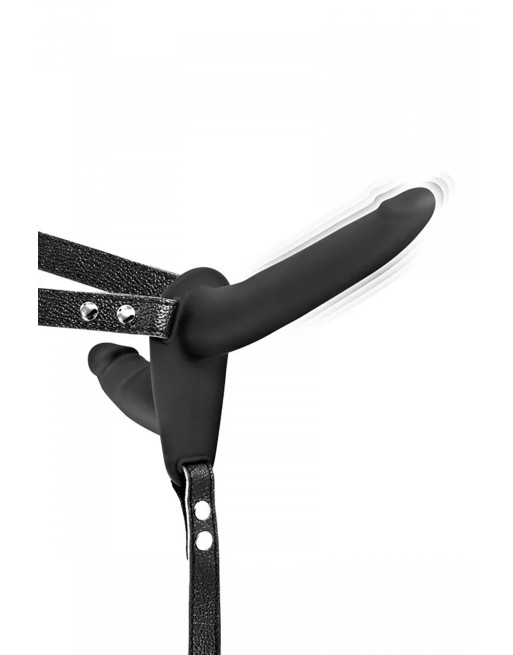 Double gode ceinture vibrant noir USB - CC5310020010 Double gode ceinture vibrant noir USB - CC5310020010