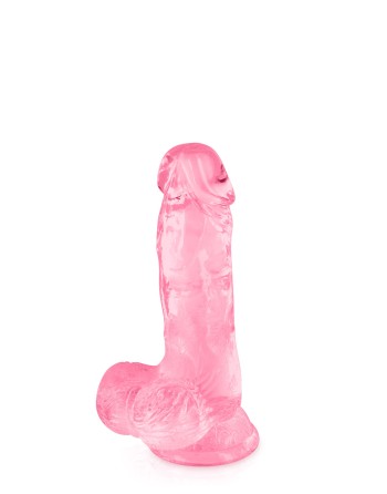 Gode jelly rose ventouse taille S 15.3cm - CC570129