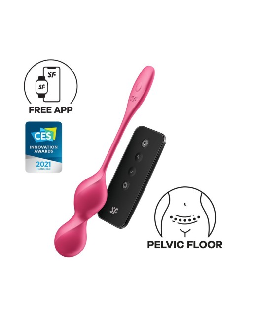 Boules de Geisha vibrantes télécommandées fushia Love Birds 2 Satisfyer - CC597866 Boules de Geisha vibrantes télécommandées fushia Love Birds 2 Satisfyer - CC597866