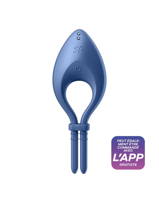 Cockring vibrant connecté USB bleu Bullseye Satisfyer - CC597798 Cockring vibrant connecté USB bleu Bullseye Satisfyer - CC597798