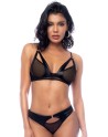 Ensemble 2 pièces en wetlook noir - MAL2769WBLK