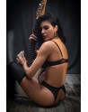 Ensemble 2 pièces en wetlook noir - MAL2769WBLK