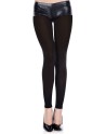 Legging noir fin opaque et uni - MH35747BLK