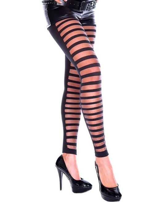 Legging fashion noir avec avant ajouré et transparence - MH35005BLK Legging fashion noir avec avant ajouré et transparence - MH35005BLK