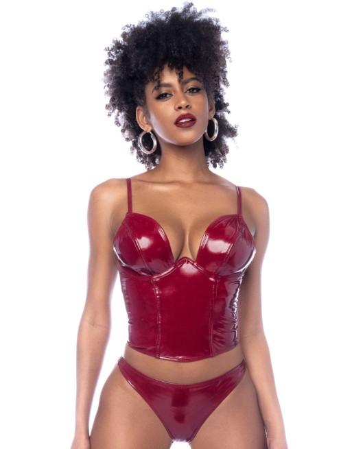 Ensemble 2 pièces en vinyle bordeaux - MAL2761GLWN Ensemble 2 pièces en vinyle bordeaux - MAL2761GLWN