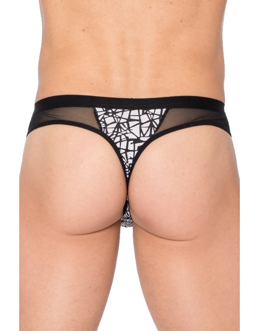 String imprimé noir et blanc New Look - LM2299-02BWH String imprimé noir et blanc New Look - LM2299-02BWH