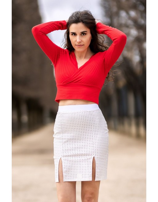 Jupe longue blanche Natacha - LSL3-LWHT Jupe longue blanche Natacha - LSL3-LWHT