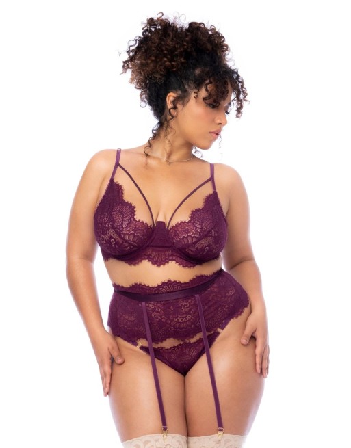 Ensemble 3 pièces grande taille bordeaux - MAL8866XWINE Ensemble 3 pièces grande taille bordeaux - MAL8866XWINE