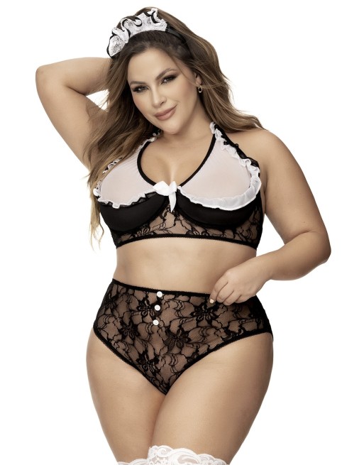 Costume de femme de chambre sexy, grande taille - MAL60005XCOS Costume de femme de chambre sexy, grande taille - MAL60005XCOS