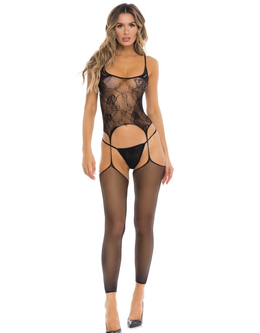 Combinaison résille et string Fuck all night - REN7099-BLK Combinaison résille et string Fuck all night - REN7099-BLK