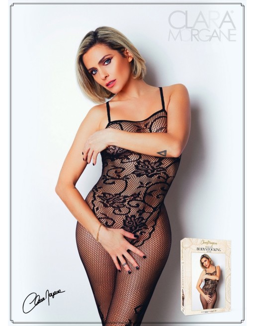 Bodystocking résille imprimé motifs floraux - Le Numéro 13 - Collection Bodystocking - CM99013 Bodystocking résille imprimé motifs floraux - Le Numéro 13 - Collection Bodystocking - CM99013